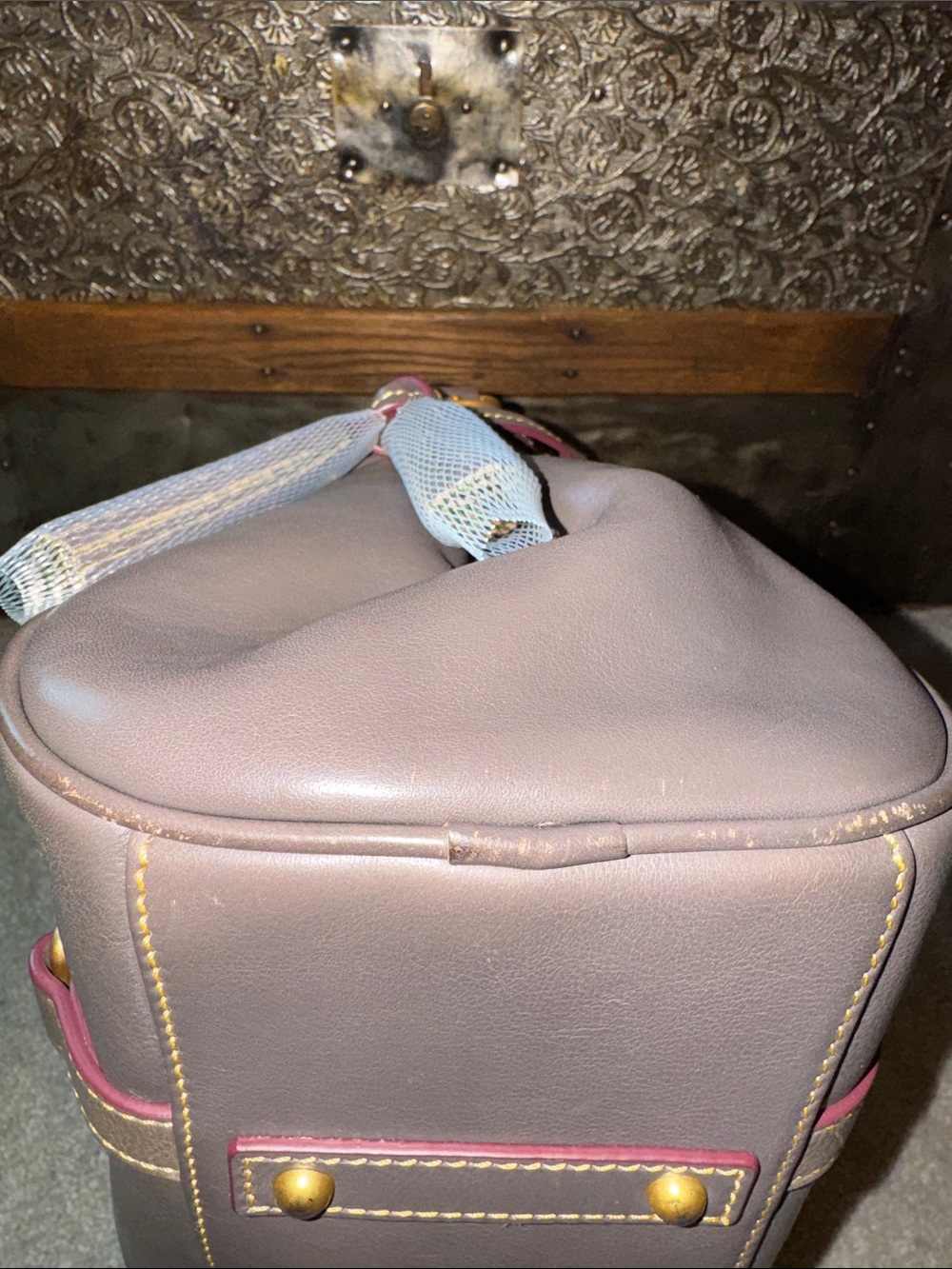 Dooney & Bourke Small Florentine Satchel in Slate with Strap - Picture 7 of 14